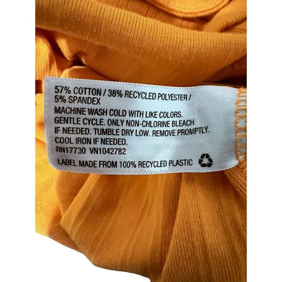 WILD FABLE Orange Ribbed Fitted Midi W/Spaghetti Straps Size L - Picture 4 of 4